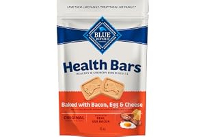Blue Buffalo Health Bars Bacon, Egg & Cheese Crunchy Dog Biscuits, Oven-Baked with Real Bacon & Natural Ingredients, Healthy Dog Treats with No Artificial Flavors or Preservatives, 16 oz.
