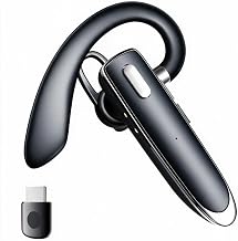 Bluetooth 6.1 Headset,Wireless Earpiece with USB Dongle for PC | 24H Talk Time&10H Playtime via USB,Dual Device Connection ,Mute Bluetooth Earpiece with Noise Canceling for Trucker,Work