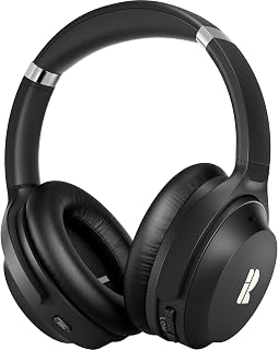 Bluetooth Headphones, Premium Active Noise Cancelling Wireless Headphones Over Ear, 50H Playtime, Hi-Res Audio, Deep Bass, Memory Foam Ear Cups for Travel, Home Office