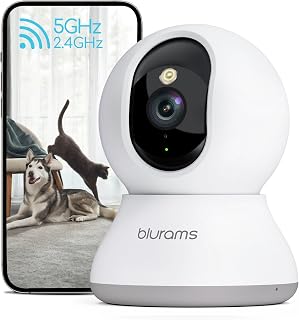 blurams Pet Camera 2K, Dog Camera with Phone App, 360&deg; PTZ Indoor Cameras for Home Security Indoor, Color Night Vision, 2-Way Talk, Motion Detection&Tracking, Cloud&SD