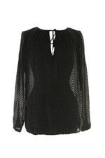 Blusa Michael Michael Kors Negra Manga Larga Texturizada Jacquard XS