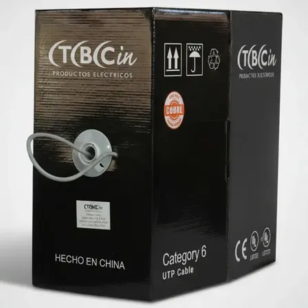 Bobina Rollo De Cable Utp Tbc 305m Cat 6 Interior 100% Cobre