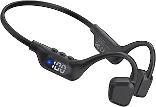 Bone Conduction Headphones, 14H Playtime Bluetooth 6.0 Open-Ear Earbuds with Mic, IPX5 Waterproof Lightweight Headset, Wireless Sport Earphones for Running, Cycling, Gym Workouts(Black&Blue