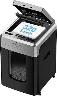 BONSEN P-5 High Security 320-Sheet Micro Cut Auto Feed Paper Shredder