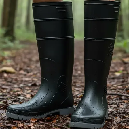 Bota Calfor Pampeana Industrial Pvc Ca&ntilde;a Alta Trabajo Campo
