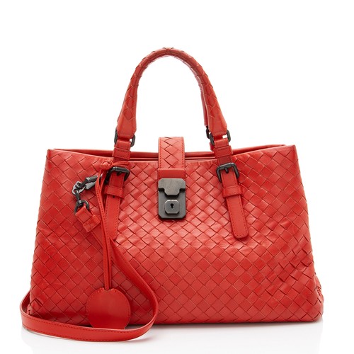 Bottega Veneta Intrecciato Nappa Roma Small Satchel