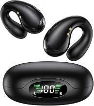 Boytond Ultra Open Ear Earbuds - Ergonomic Clip-On Earbuds, Small Bone Conduction Over-The-Ear Headphones with Waterproof Design, Perfect Running Headphones for Sports and Fitness, Crystal Silver