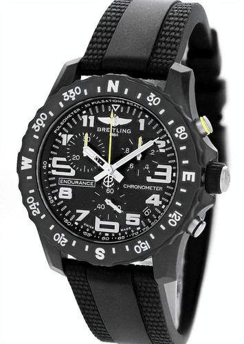 Breitling Endurance Chronograph 44 Black Rubber Band Men's Watch X82310E51B1S2