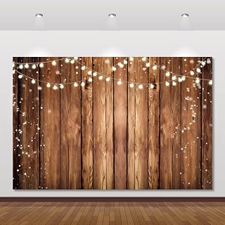 Brown Rustic Wooden Backdrop for Photography - Party, Baby Shower, Birthday Background - Vintage Wood Panel Wall for Photoshoot 15x10ft
