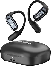 BUGANI Open Ear Earbuds, Bluetooth 5.2 Wireless Headphones, Immersive Stereo Sound, 32H Playtime Fast Charging, Waterproof Sport Earbuds with ENC Mic for Running and Workout, Black