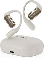 BUGANI Open Ear Headphones, Bluetooth 5.2 Open Ear Earbuds with Microphone, ENC Clear Talk, Immersive Stereo Sound, Fast Charging, 32H Playtime, Waterproof, White