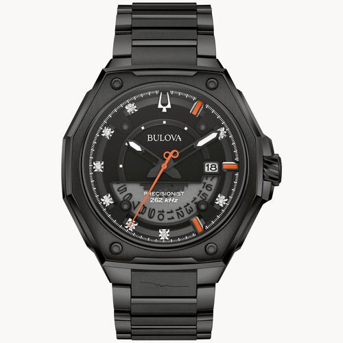 Bulova Men's Marc Anthony Precisionist Quartz Date Black Watch 45MM 98D183