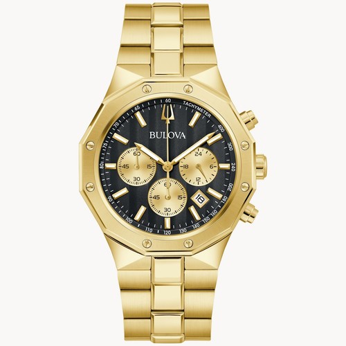 Bulova Men's Prestige Chronograph Quartz Gold Watch 40MM 97B232