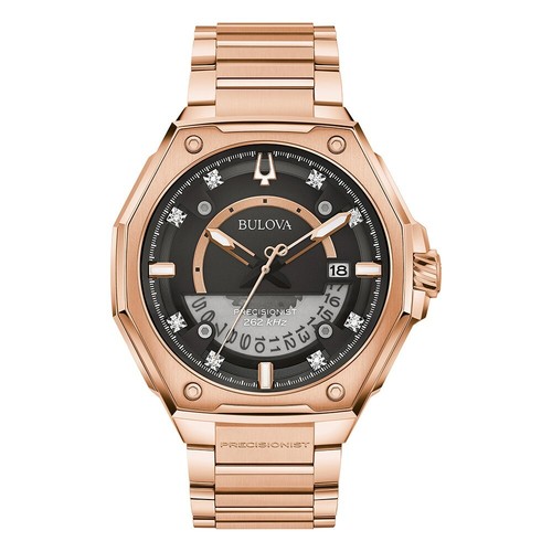 Bulova Men's Series X Calendar Precisionist Quartz Rose Gold Watch 45 MM 97D129