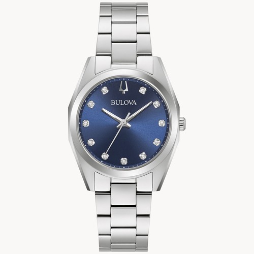 Bulova Surveyor Women's Quartz Diamond Accent Silver-Tone Watch 31MM 96P229