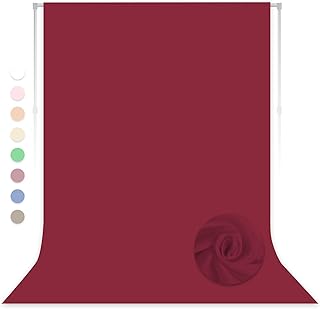 Burgundy Photography Backdrop for Photoshoot, Fabric 10x10ft | Versatile Studio Photo Backgrounds, Non Reflective, Easy to Use, for Portraits, Product, Party, Video Creation