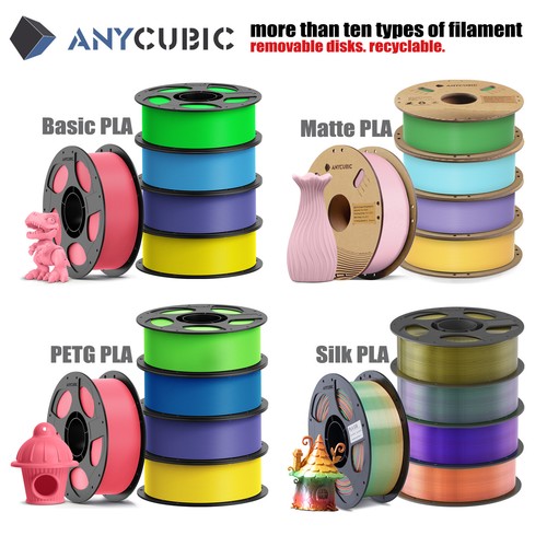 [Buy 5 PAY 3] ANYCUBIC PLA+/ PETG/ Silk/ Matte/ ABS / TPU 3D Filament Lot