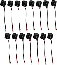 Buzzer DC 3-12V Wired Connector Active Electronic Buzzer 85dB Black 15Pcs