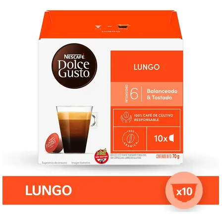 Caf&eacute; Dolce Gusto Lungo En C&aacute;psula 70g Nescaf&eacute;
