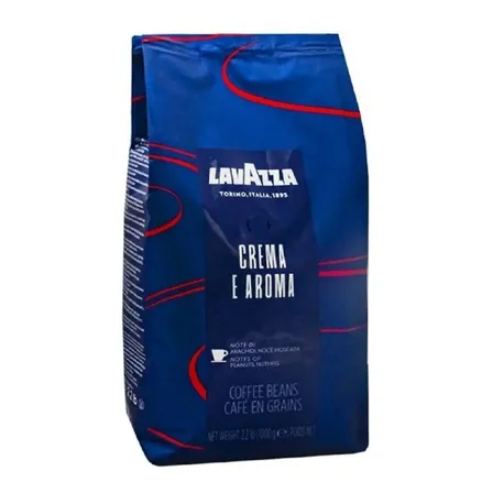 Cafe Lavazza Crema E Aroma En Grano Entero 1kg Paquete Azul