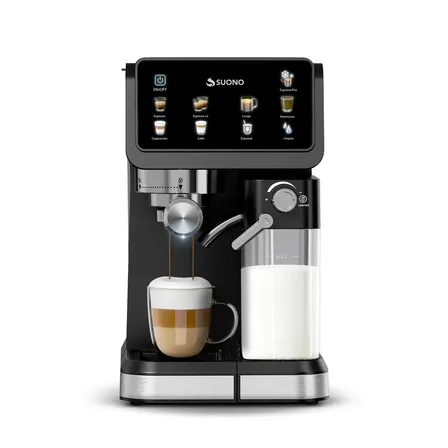 Cafetera Digital Expresso Suono Autom&aacute;tica Con Espumador ... Negro