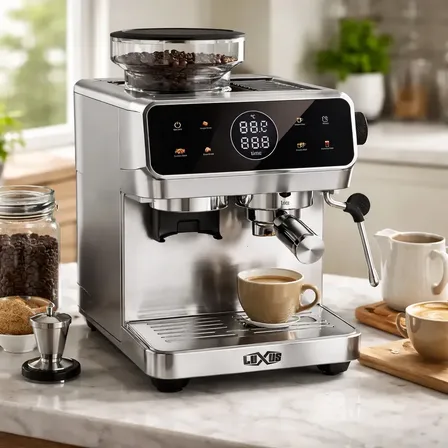 Cafetera Espresso Luxus Essenza Barista con Pantalla Tactil 20 bar Molinillo y Espumador