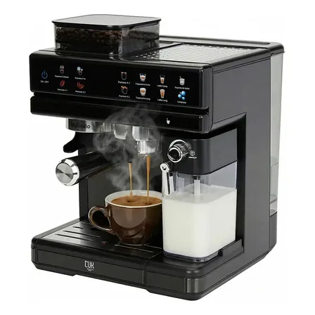 Cafetera Expresso Cuk By Gadnic 20 Bar 1350W Molinillo 20 Niveles 2.6L Acero Dark Inox