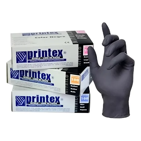 Caja Guantes Nitrilo Primera Calidad Con Anmat X 100 