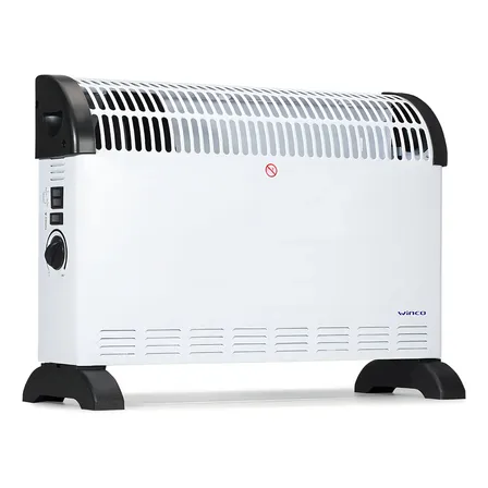 Calefactor Convector El&eacute;ctrico Estufa Panel Delhi Color Negro