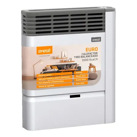 Calefactor Emeg&eacute; 2135tbu Tiro Balanceado 3500 Kcal Multigas Interior Beige