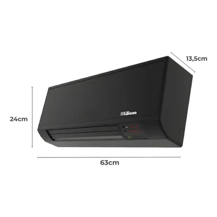 Caloventor Split Liliana De 2000 W Con Control Remoto Y Display Negro