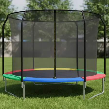 Cama Elastica 1,8 metros 6 ft Saltarina Red Protectora Lona de Salto Negro Cobertor de Resortes Multicolor Marca Smart Tech