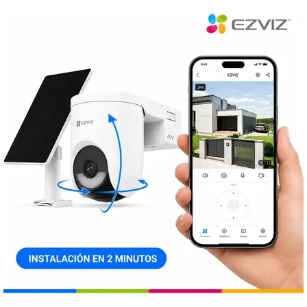 C&aacute;mara De Vigilancia Ezviz Hb8 Lite 4mp 4g/wifi Panel Solar Blanco