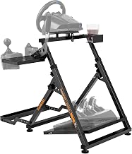 CAMMOO High Compatible Racing Wheel Stand with Chair Slot Fits Handbrake | 31 Holes Wheel Panel, 26 Holes Shifter Panel, Adjustable & Foldable Sim Steering Racing Stand with Dual Anti-Slip, Cup Holder