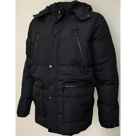 Camper&oacute;n Puffer Hombre Con Piel Capucha Desmontables