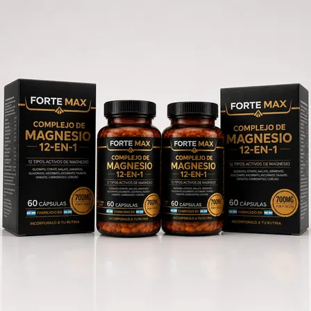 Capsulas De Magnesio 12 En 1 Forte Max - 120 Capsulas Sin Sabor