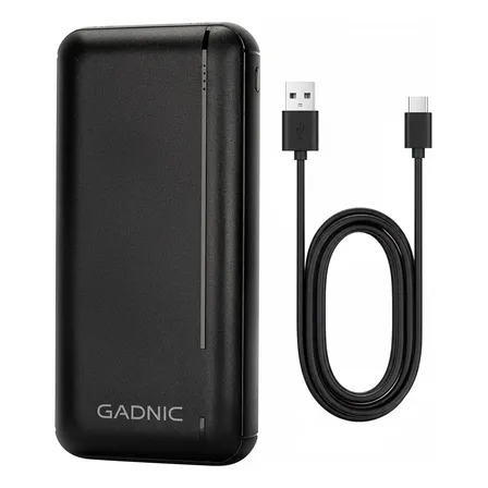 Cargador Portatil Gadnic 25000 mAh Carga Rapida 5V 2A Dual Entrada Micro Entrada Tipo C