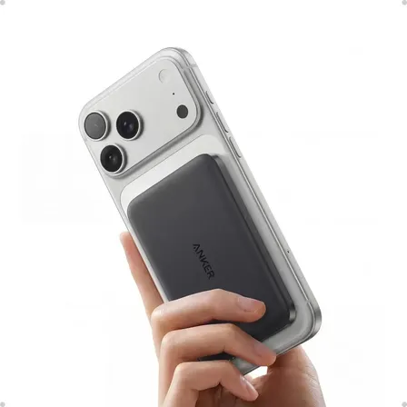 Cargador Port&aacute;til Power Bank Anker Nano, 5000mAh, MagSafe, Qi2 15W, USB-C 20W, Ultra Delgado, Carga R&aacute;pida Para iPhone 12/13/14/15/16/17 series, AirPods Y M&aacute;s, Compacto Y Ligero