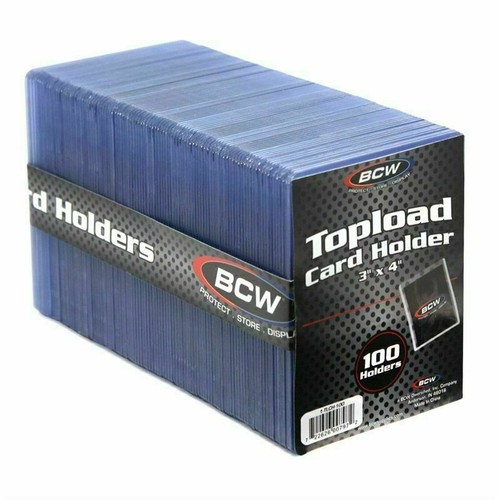 CASE 100ct 3" x 4" Clear Regular Standard Toploaders 1000 IN STOCK