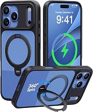 CASEKOO Texture Blue 360 Spin Magnetic Stand for iPhone 18 Pro Max Case