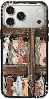 CASETiFY for iPhone 17 Pro Max Case - Compact | Slim and Sleek | Lightweight | 4 ft. 2X Military Grade Drop Protection | Bookshelf Garden by KT's Canvases | Black