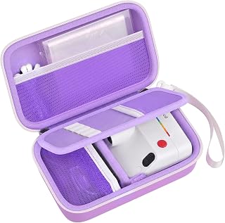 casmilee Instant Camera Case for Polaroid Go Gen 2/3 | Hard Shell, Includes 52-Photo Album, Storage for Camera, Film and Accessories, Camera Not Included, Purple
