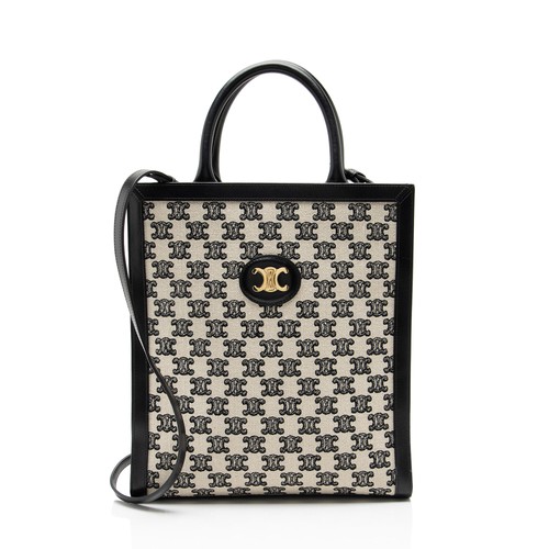 Celine Triomphe Canvas Cabas Vertical Small Tote