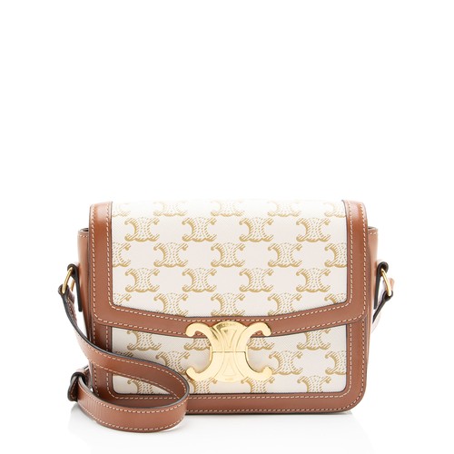 Celine Triomphe Canvas Calfskin Teen Shoulder Bag