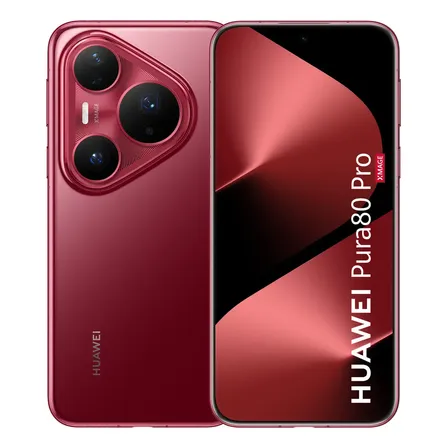 Celular Huawei Pura 80 Pro Smartphone 12gb De Ram + 512gb Con Nfc, C&aacute;mara Ultra Chroma De 1 Pulgada, C&aacute;mara Macro Telefoto De Ultra Iluminaci&oacute;n, Cancelaci&oacute;n De Ruido Con Ia, Bater&iacute;a 5170 Mah, Rojo