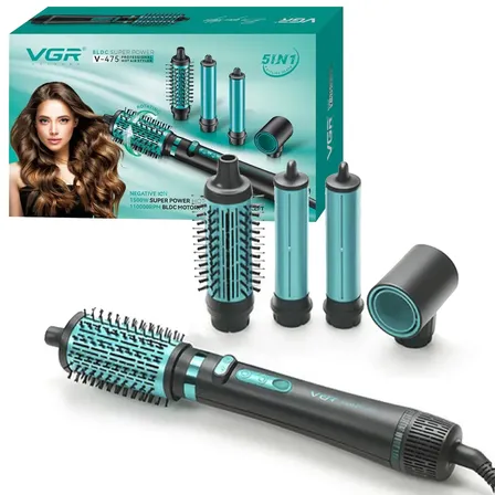 Cepillo Secador Buclera Automatica 5en1 Vgr V-475 1500w - Verde