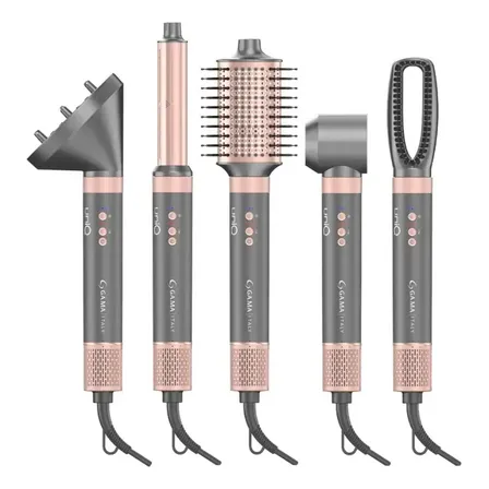 Cepillo Secador Multistyler Gama Uniq Flow 6 En 1 Gris Oscuro