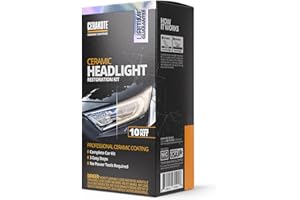 CERAKOTE&reg; Ceramic Headlight Restoration Kit &ndash; Guaranteed To Last As Long As You Own Your Vehicle &ndash; Brings Headlights Back to Like New Condition - No Power Tools Required - 10 Wipe Kit