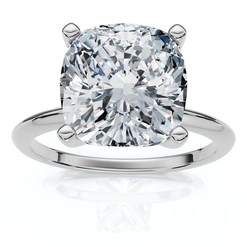 Certified 3Ct Cushion Diamond Solitaire Engagement Ring 14k Gold or Pt Lab Grown