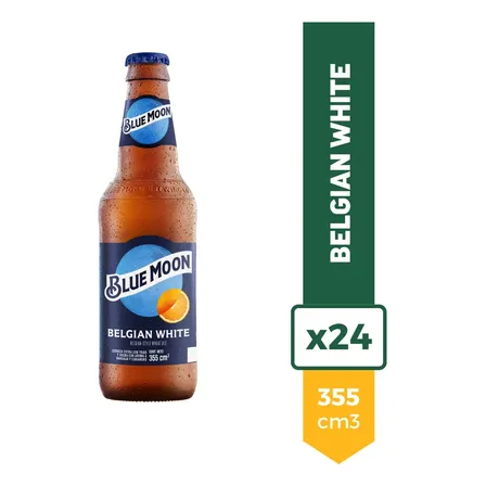 Cerveza Blue Moon Belgian White Porron x24 355ml Pack de Argentina